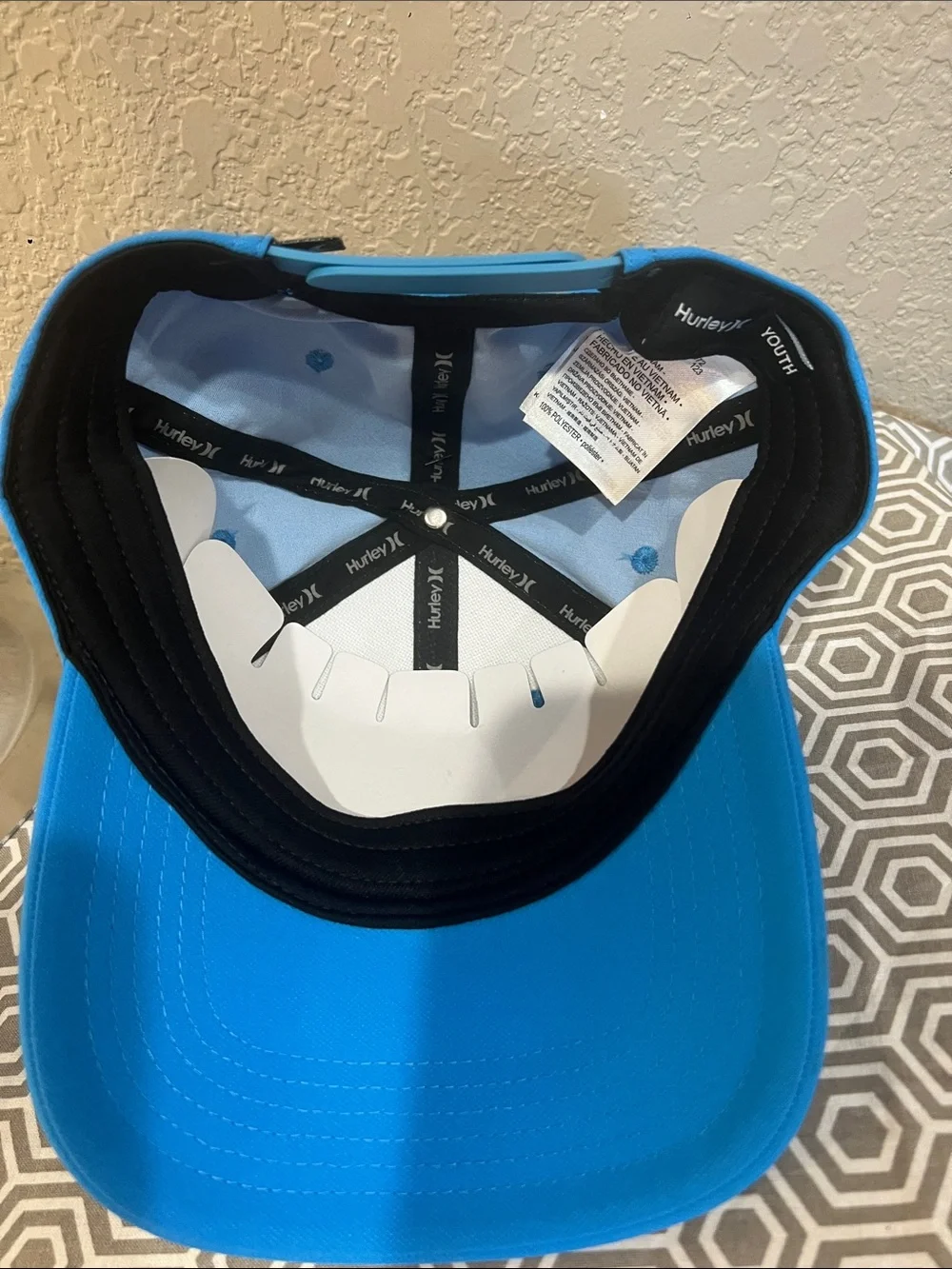 Hurley youth H20-dri indigo blue with White Logo
